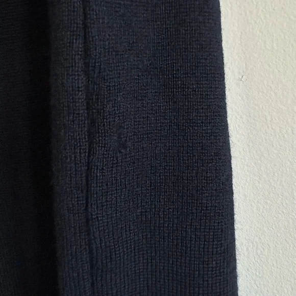 Vintage Lauren Ralph Lauren 100% Merino Wool Navy Wide Leg Cropped Pants L - Picture 9 of 9